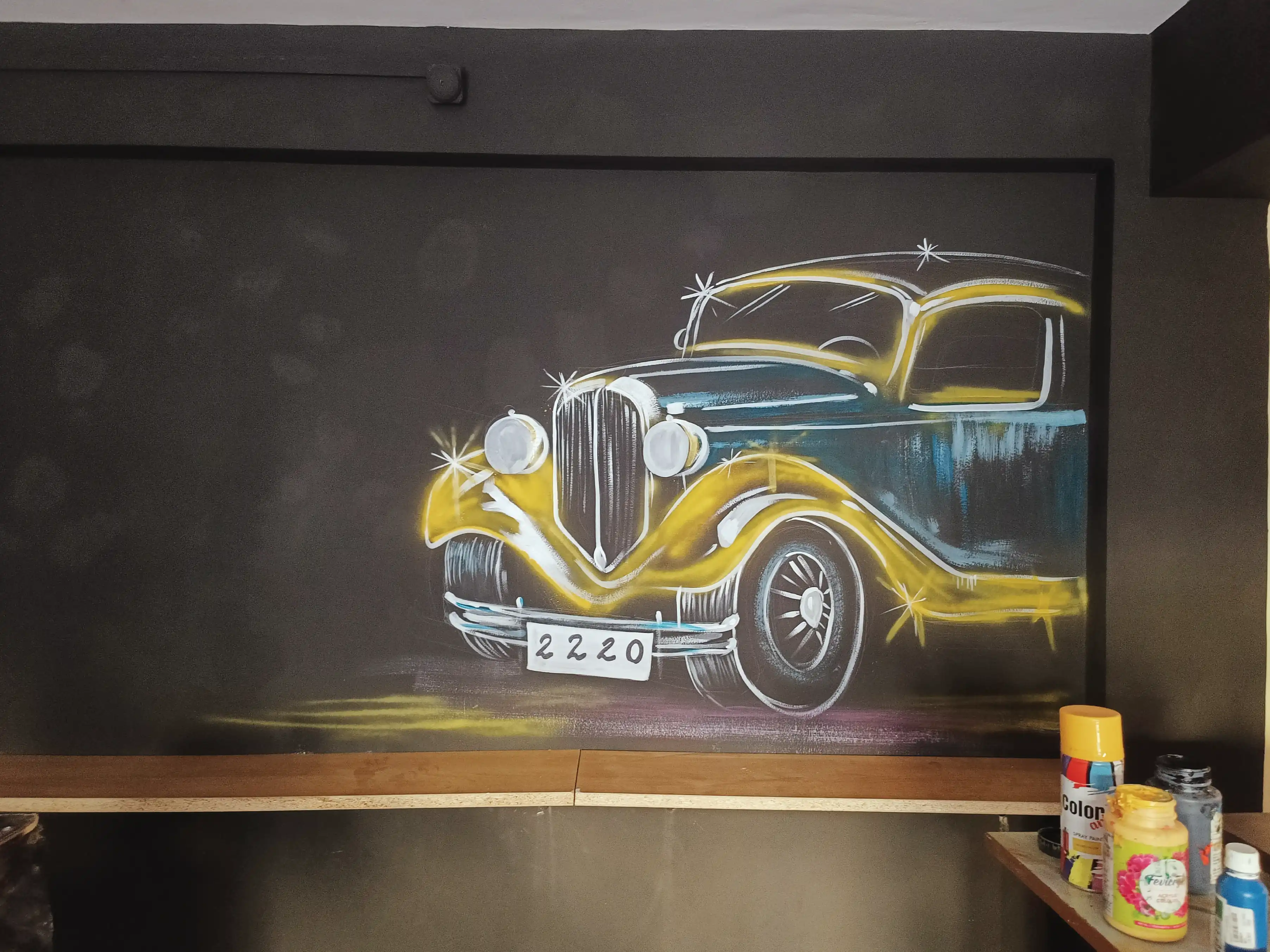 Vintage Car — Restaurant Wall Art